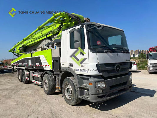 Zoomlion Tái sản xuất Xe nâng bê tông đã qua sử dụng Máy bơm bê tông được lắp đặt 56 mét