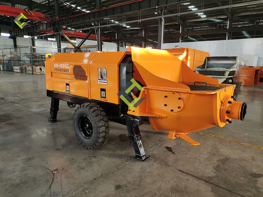 Máy bơm bê tông loại Diesel Màu vàng