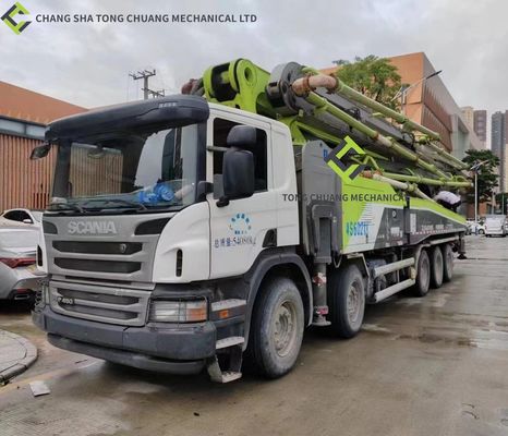 2018 SCANIA Chassis Zoomlion Xe tải bơm bê tông cũ 63m
