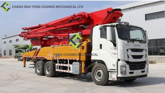 Sáu quốc gia Tiêu chuẩn phát thải Xe tải bơm bê tông 47 mét với 3 cầu