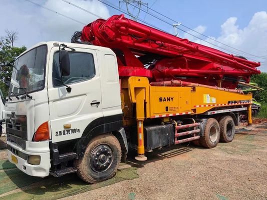 Năm 2012 Sany HINO Chassis 46 mét Xe bơm bê tông 5 xi lanh và 5 cột