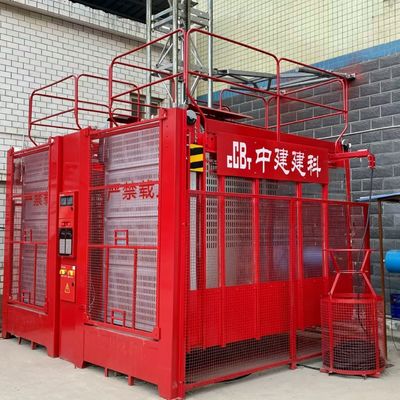 SC100 Máy chế tạo Đỏ Tốc độ cao Tần số biến động Thang máy chở hàng thông minh Thang máy xây dựng